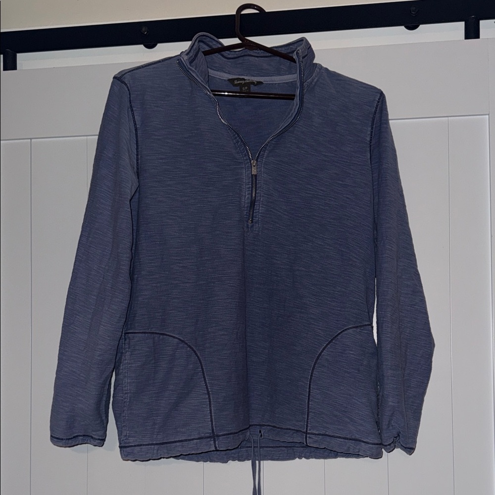 Tommy Bahama Women's Blue Half-Zip Sweatshirt